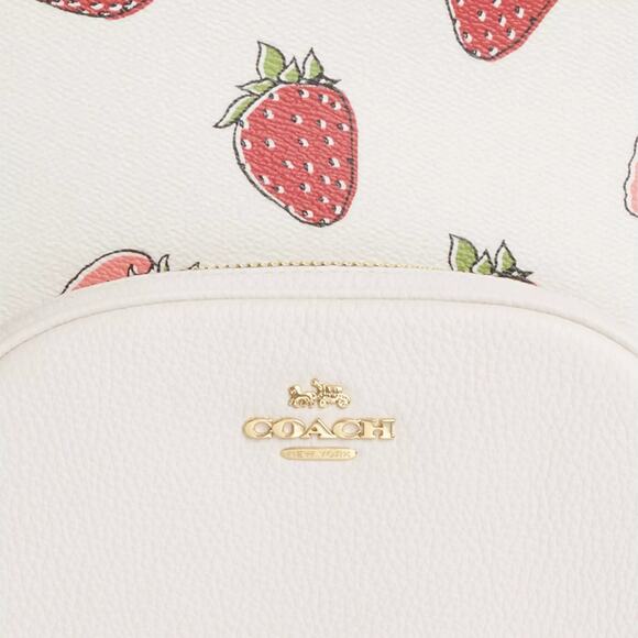 ❤️ Coach Court Backpack With Strawberry Print - Picture 5 of 11